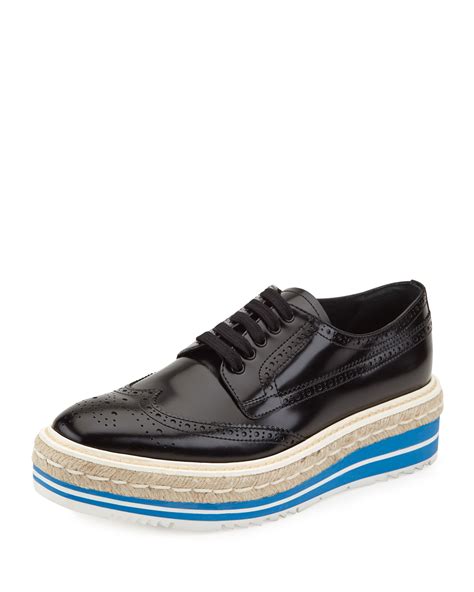 prada oxford platform|prada platform brogue trim.